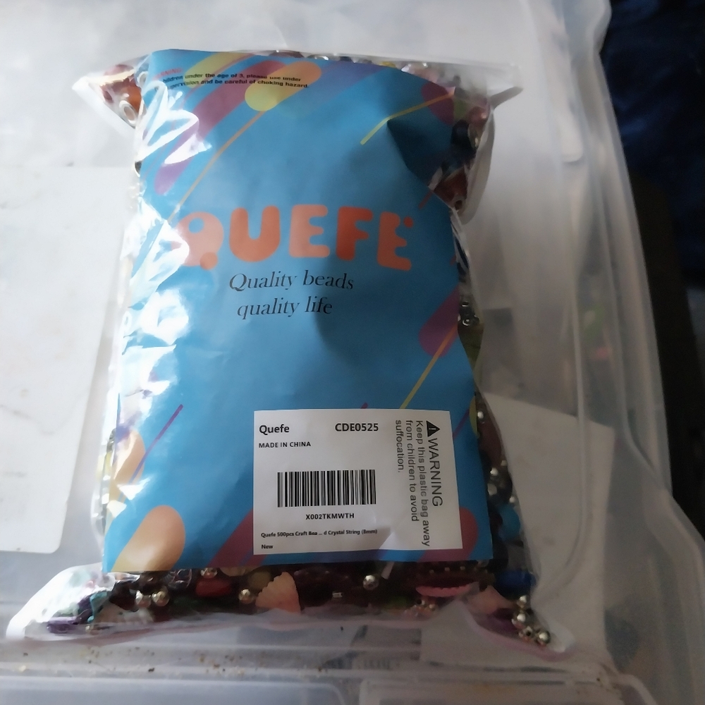 Bag of mixed beads from my stash